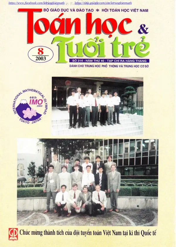 Tạp chí Toán Học và Tuổi trẻ số 314 tháng 8 năm 2003
