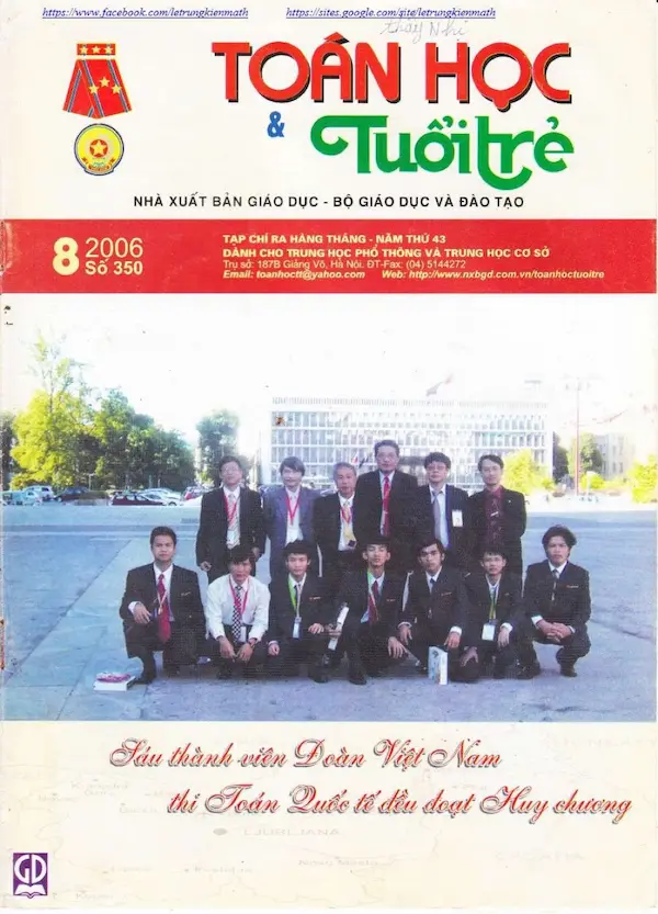 Tạp chí Toán Học và Tuổi trẻ số 350 tháng 8 năm 2006