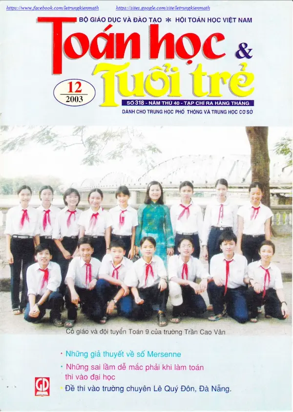 Tạp chí Toán Học và Tuổi trẻ số 318 tháng 12 năm 2003