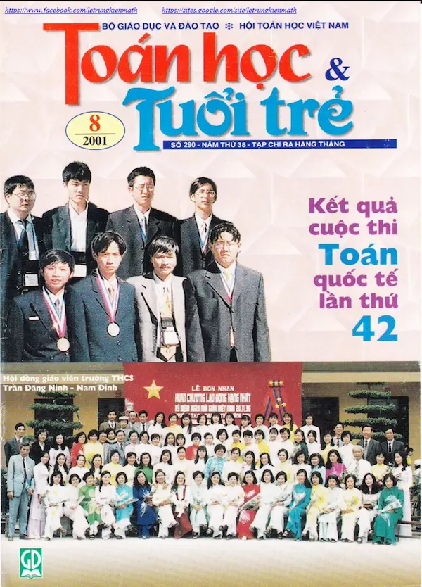 Tạp chí Toán Học và Tuổi trẻ số 290 tháng 8 năm 2001