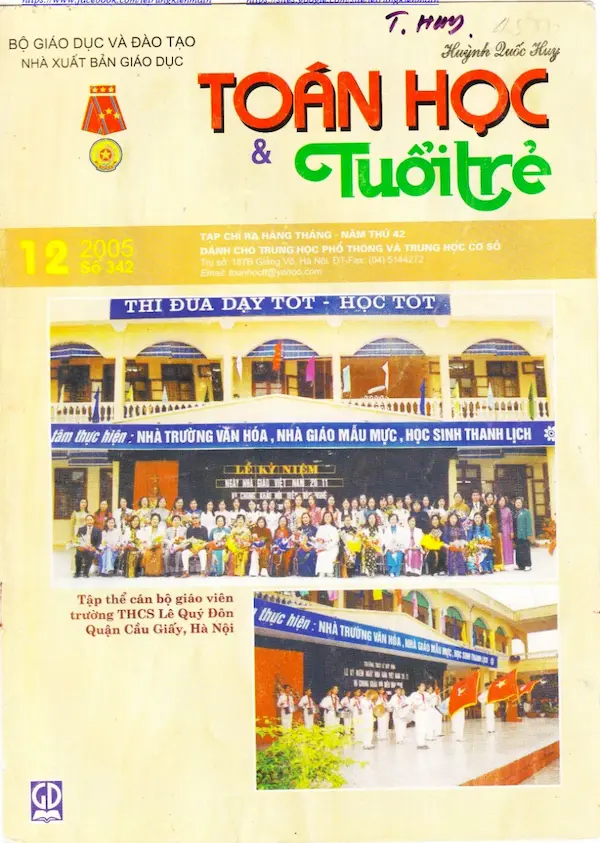 Tạp chí Toán Học và Tuổi trẻ số 342 tháng 12 năm 2005