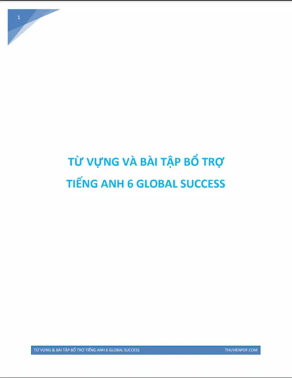 Từ vựng và bài tập bổ trợ tiếng anh 6 Global Success