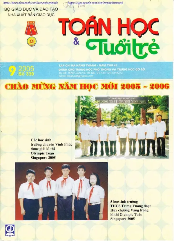 Tạp chí Toán Học và Tuổi trẻ số 339 tháng 9 năm 2005