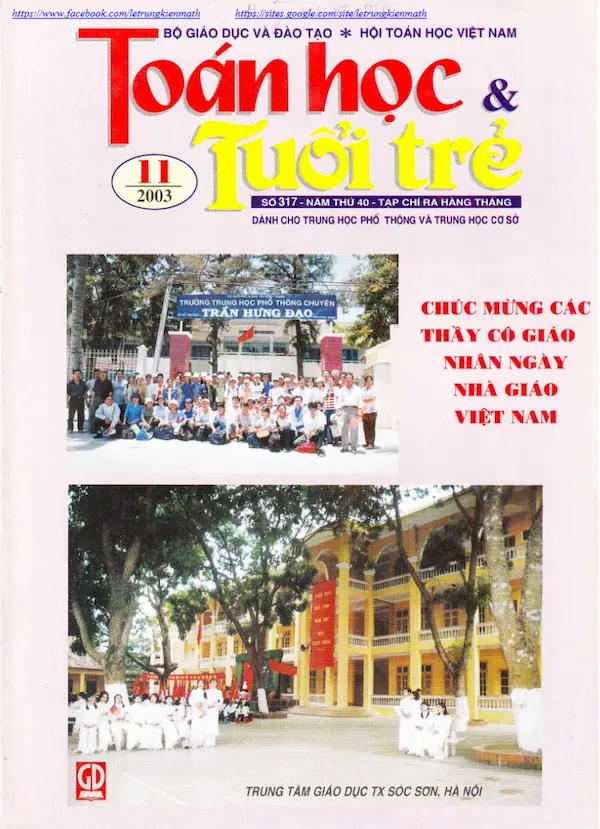 Tạp chí Toán Học và Tuổi trẻ số 317 tháng 11 năm 2003