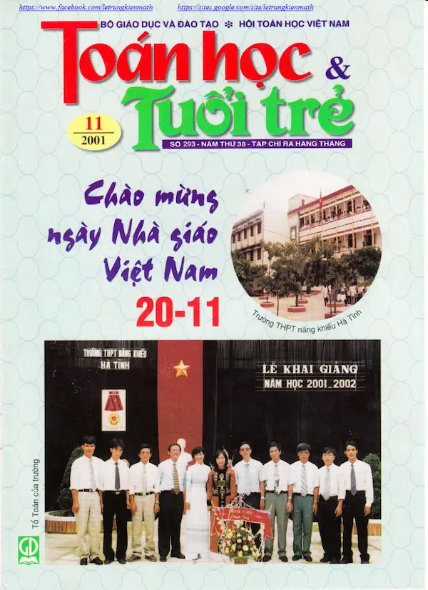 Tạp chí Toán Học và Tuổi trẻ số 293 tháng 11 năm 2001