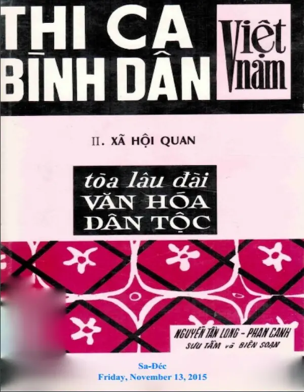 Thi Ca Bình Dân Việt Nam - Quyển II -  Xã hội quan
