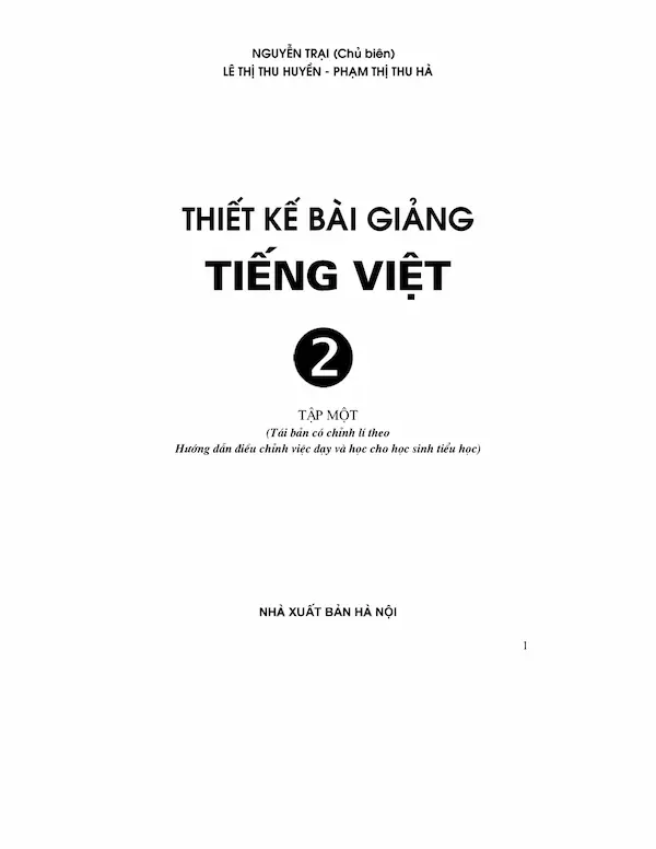 Thiết Kế Bài Giảng Tiếng Việt 2 Tập 1