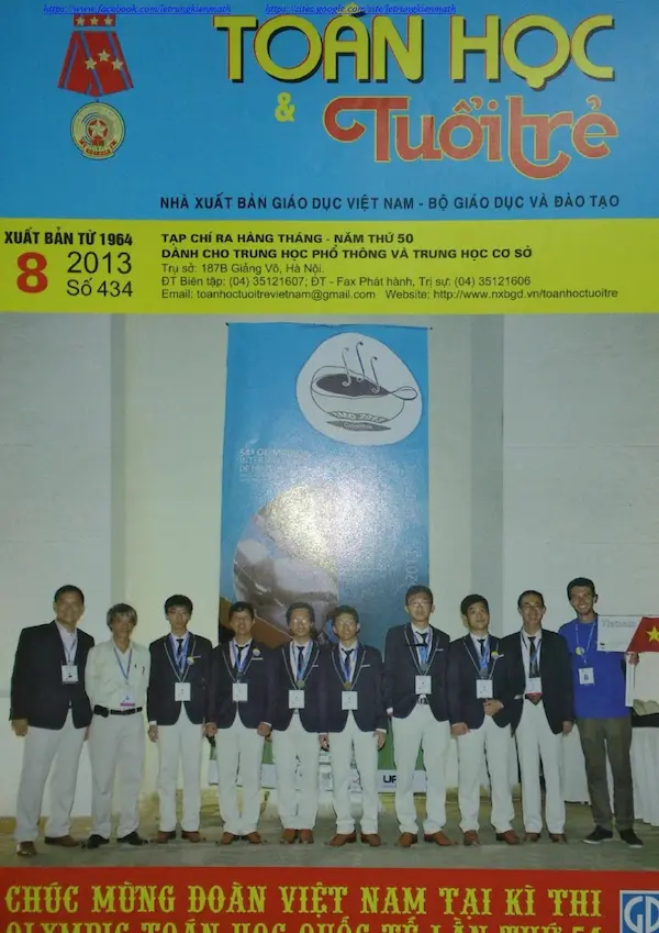 Tạp chí Toán Học và Tuổi trẻ số 434 tháng 8 năm 2013