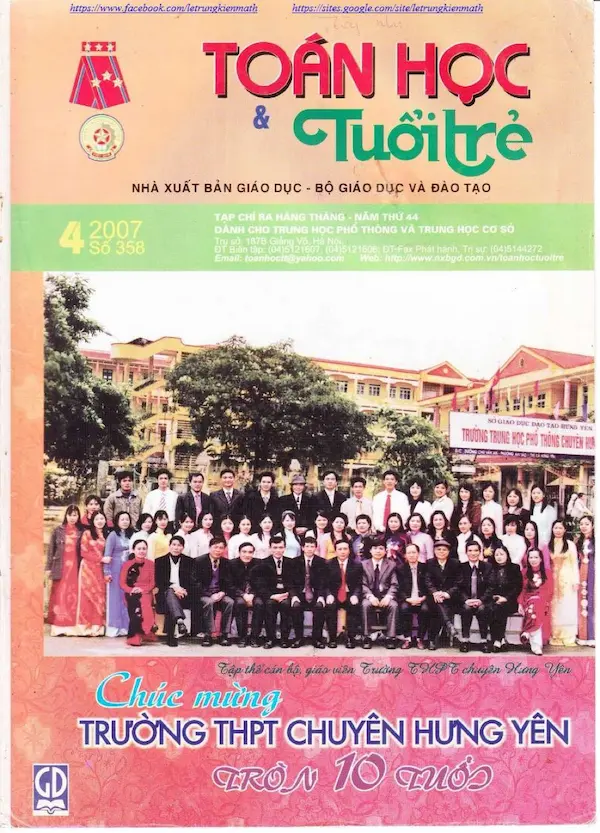 Tạp chí Toán Học và Tuổi trẻ số 358 tháng 4 năm 2007