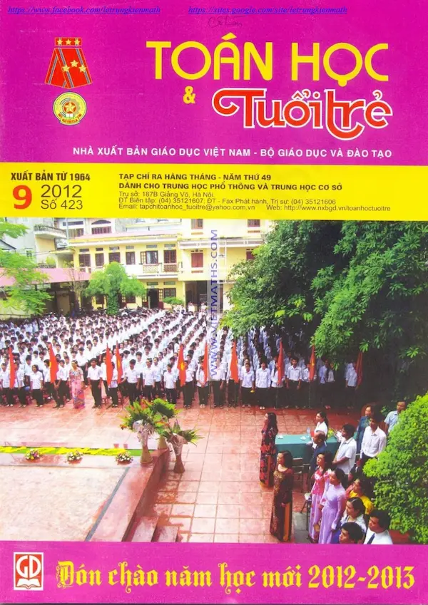 Tạp chí Toán Học và Tuổi trẻ số 423 tháng 9 năm 2012