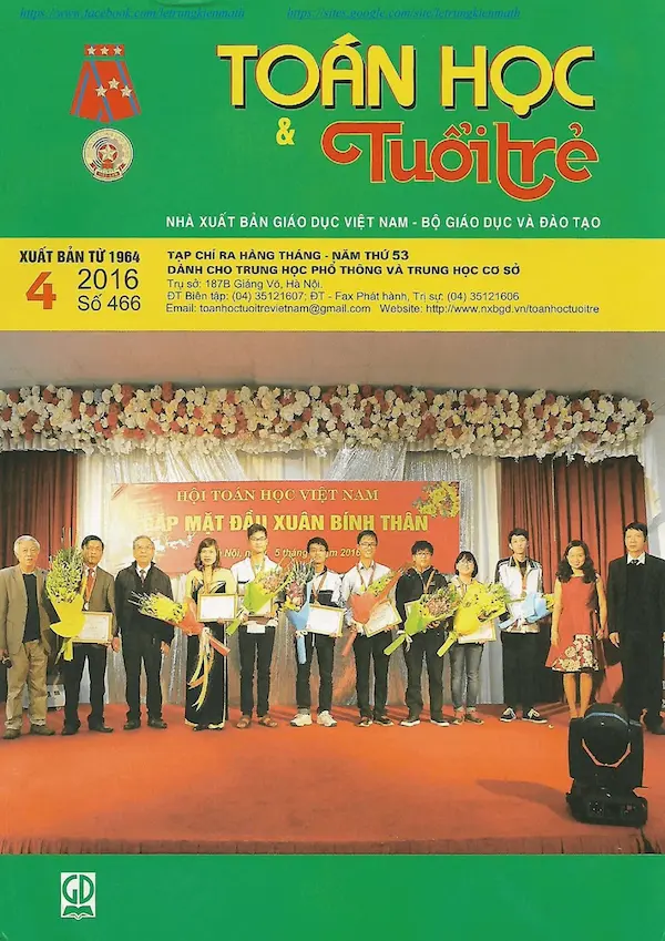 Tạp chí Toán Học và Tuổi trẻ số 466 tháng 4 năm 2016
