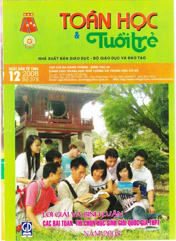 Tạp chí Toán Học và Tuổi trẻ số 378 tháng 12 năm 2008