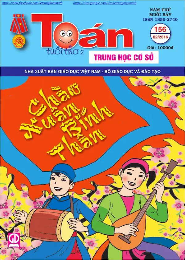 Toán tuổi thơ 2 THCS Số 156 phát hành tháng 2 năm 2016