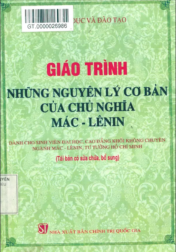 Giáo trình những nguyên lý cơ bản của chủ nghĩa Mác - Lênin - Nguyễn Viết Thông