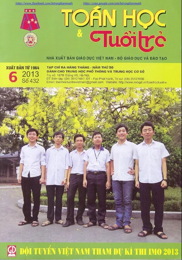 Tạp chí Toán Học và Tuổi trẻ số 432 tháng 6 năm 2013