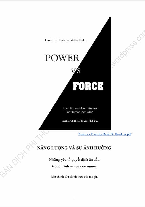 Power Vs Force - Trường Năng Lượng & Những Nhân Tố Quyết Định Tinh Thần & Sức Khỏe Con Người