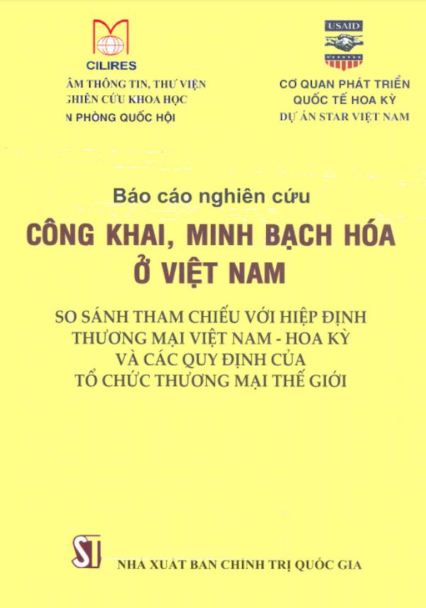 Báo Cáo Nghiên Cứu Công Khai, Minh Bạch Hoá Ở Việt Nam