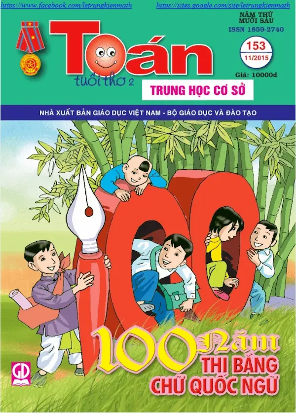 Toán tuổi thơ 2 THCS Số 153 phát hành tháng 11 năm 2015