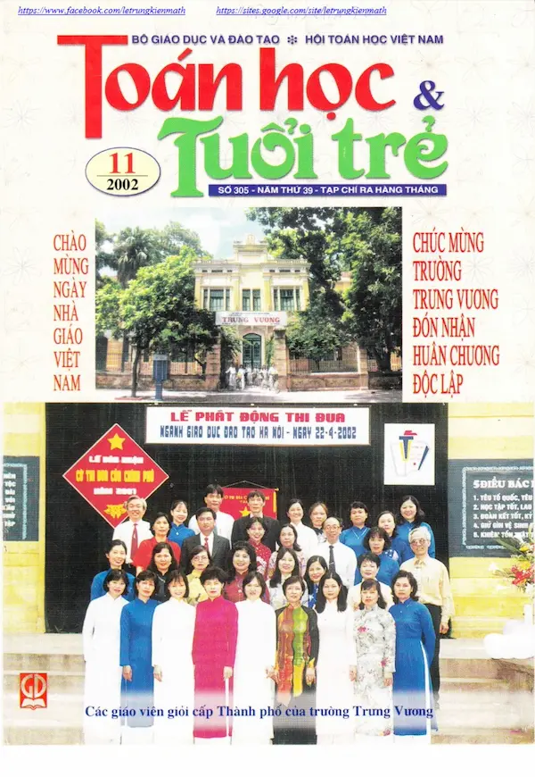 Tạp chí Toán Học và Tuổi trẻ số 305 tháng 11 năm 2002