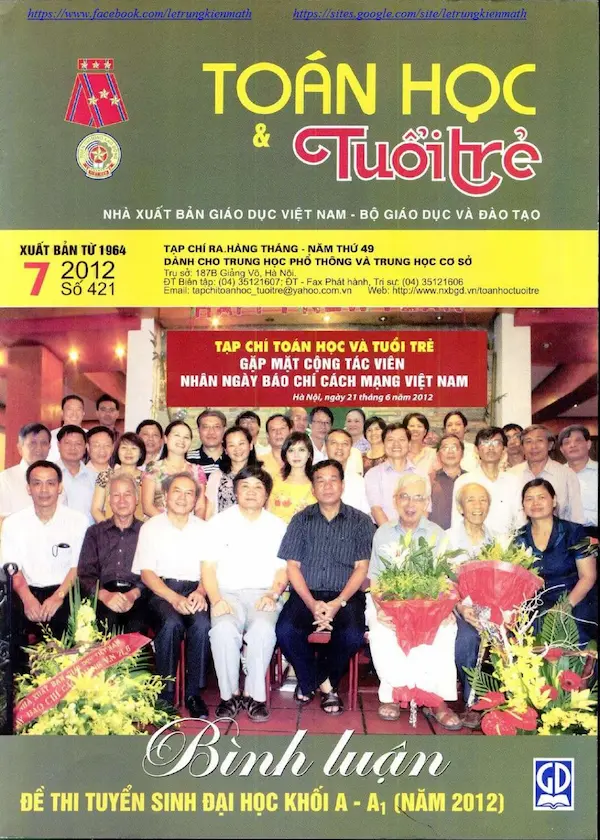 Tạp chí Toán Học và Tuổi trẻ số 421 tháng 7 năm 2012